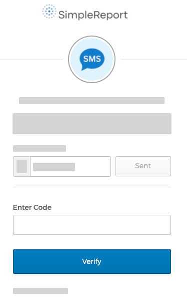 Okta page with the "Enter Code" field and blue "Verify" button