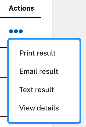 The dropdown menu that appears after you click the three dots icon